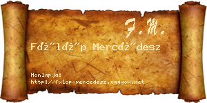 Fülöp Mercédesz névjegykártya
